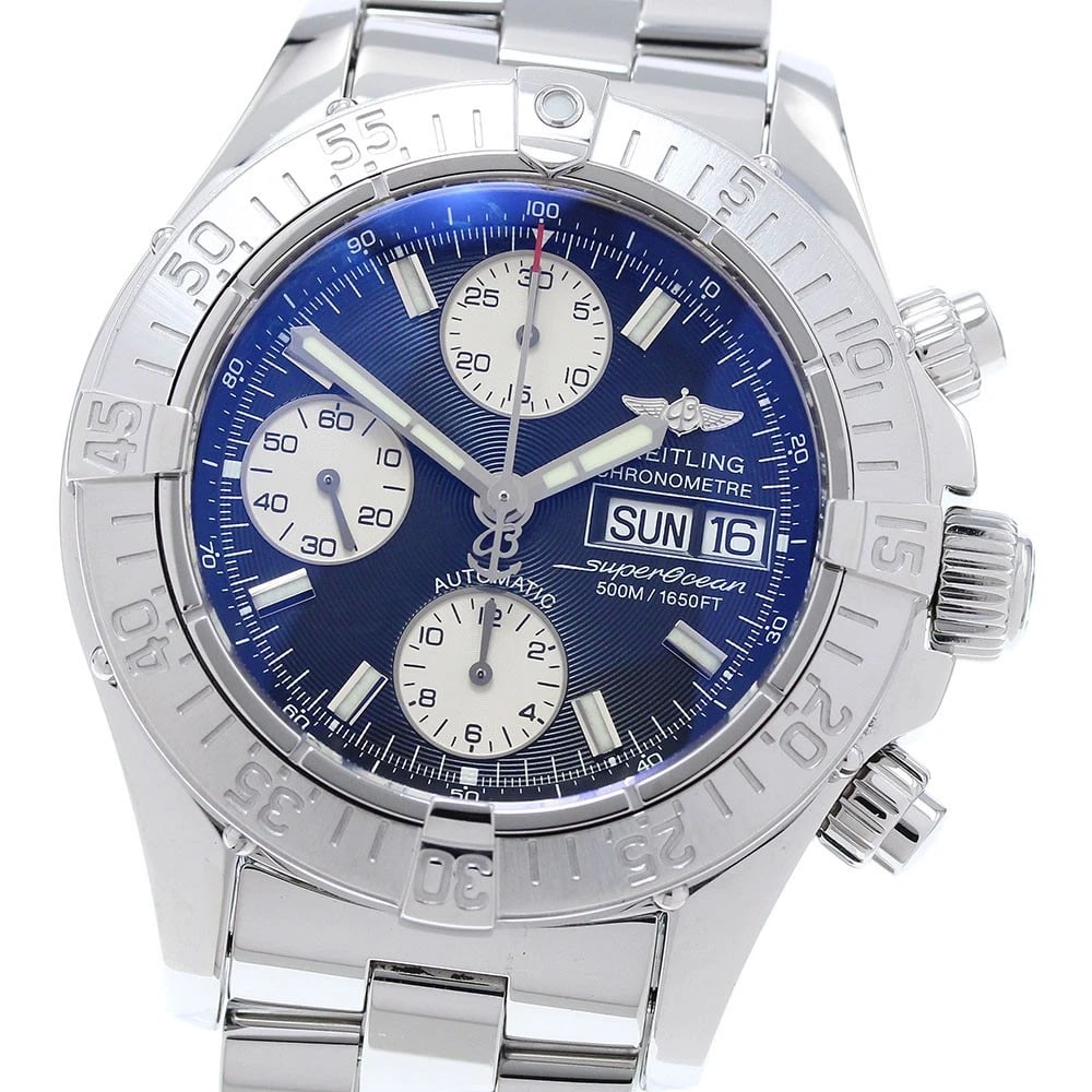 BREITLING SUPER OCEAN CHRONOGRAPH DAY DATE AUTOMATIC WATCH (1 of 3)
