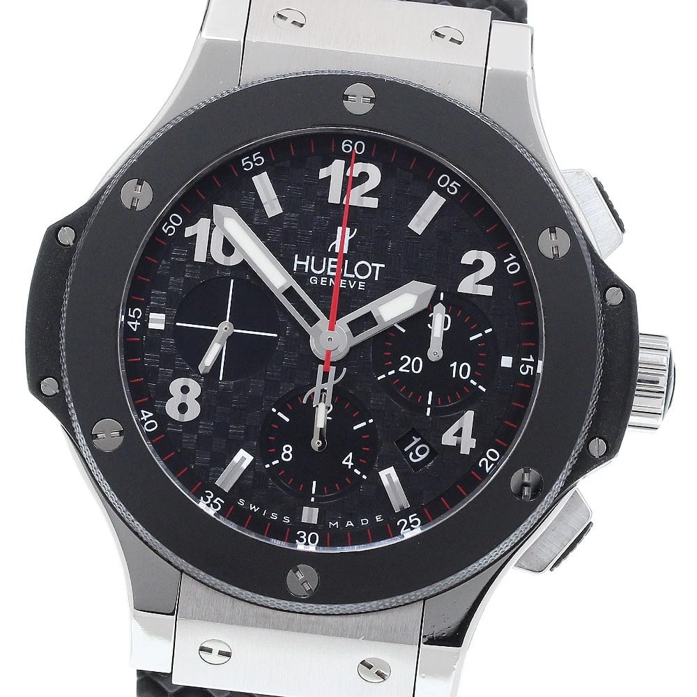 HUBLOT BIG BANG STEEL CERAMIC CHRONOGRAPH AT WATCH: HUBLOT Big bang steel ceramic Chronograph AT Watch Brand: HUBLOT Type: Wristwatch Material: Band Material rubber, Case Material Stainless Steel / ceramic Color: Band Color black, Case Color Silver