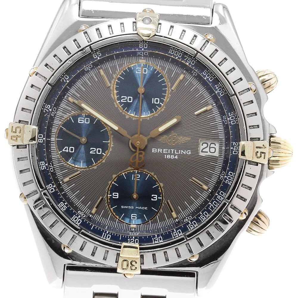 BREITLING CHRONOMAT GRAY / BLACK DIAL AUTOMATIC WATCH (1 of 3)