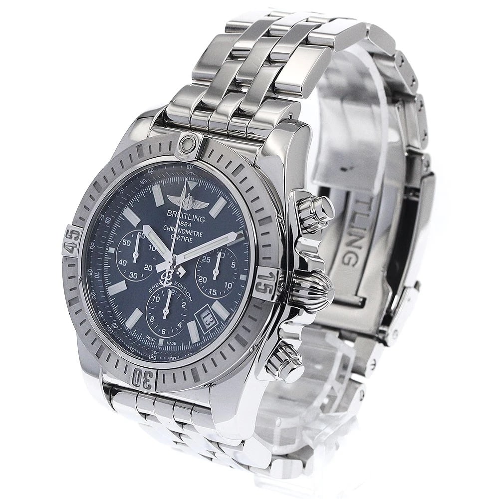 BREITLING CHRONOMAT NAVY DIAL AUTOMATIC WATCH - 2