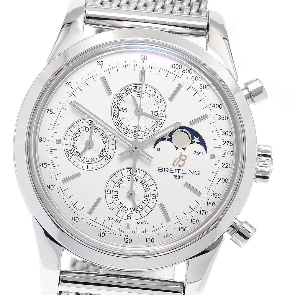 BREITLING TRANSOCEAN CHRONOGRAPH MOON PHASE AUTOMATIC WATCH (1 of 3)