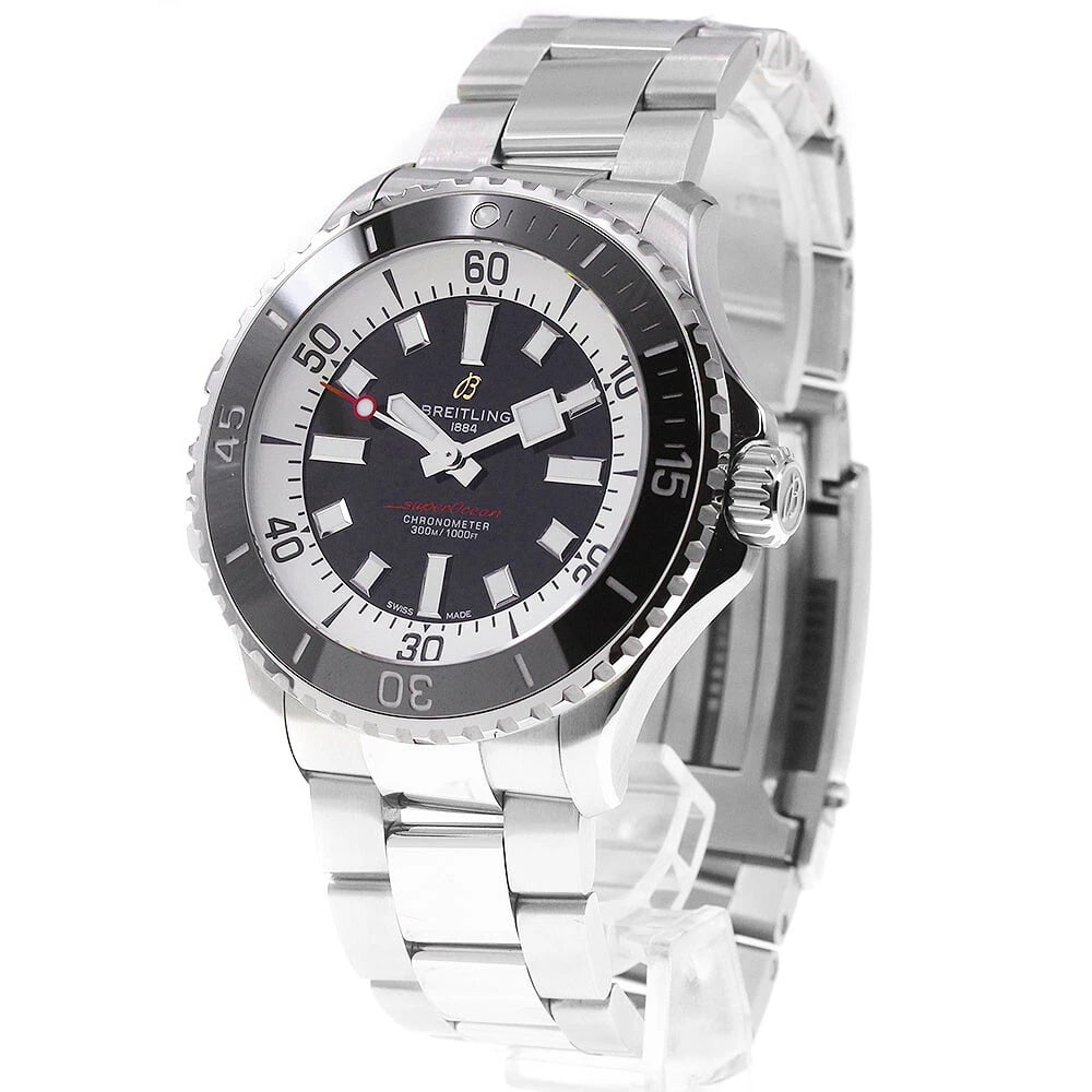 BREITLING SUPEROCEAN AUTOMATIC BLACK DIAL AUTOMATIC WATCH - 2