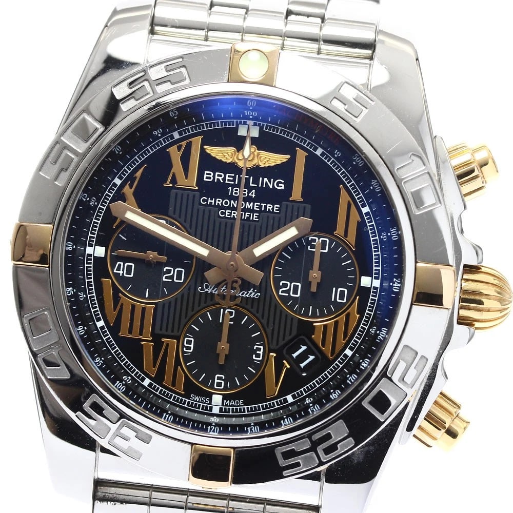 BREITLING CHRONOGRAPH BLACK DIAL AUTOMATIC WATC (1 of 5)