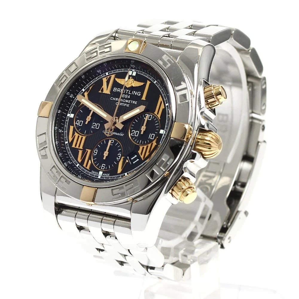 BREITLING CHRONOGRAPH BLACK DIAL AUTOMATIC WATC - 2