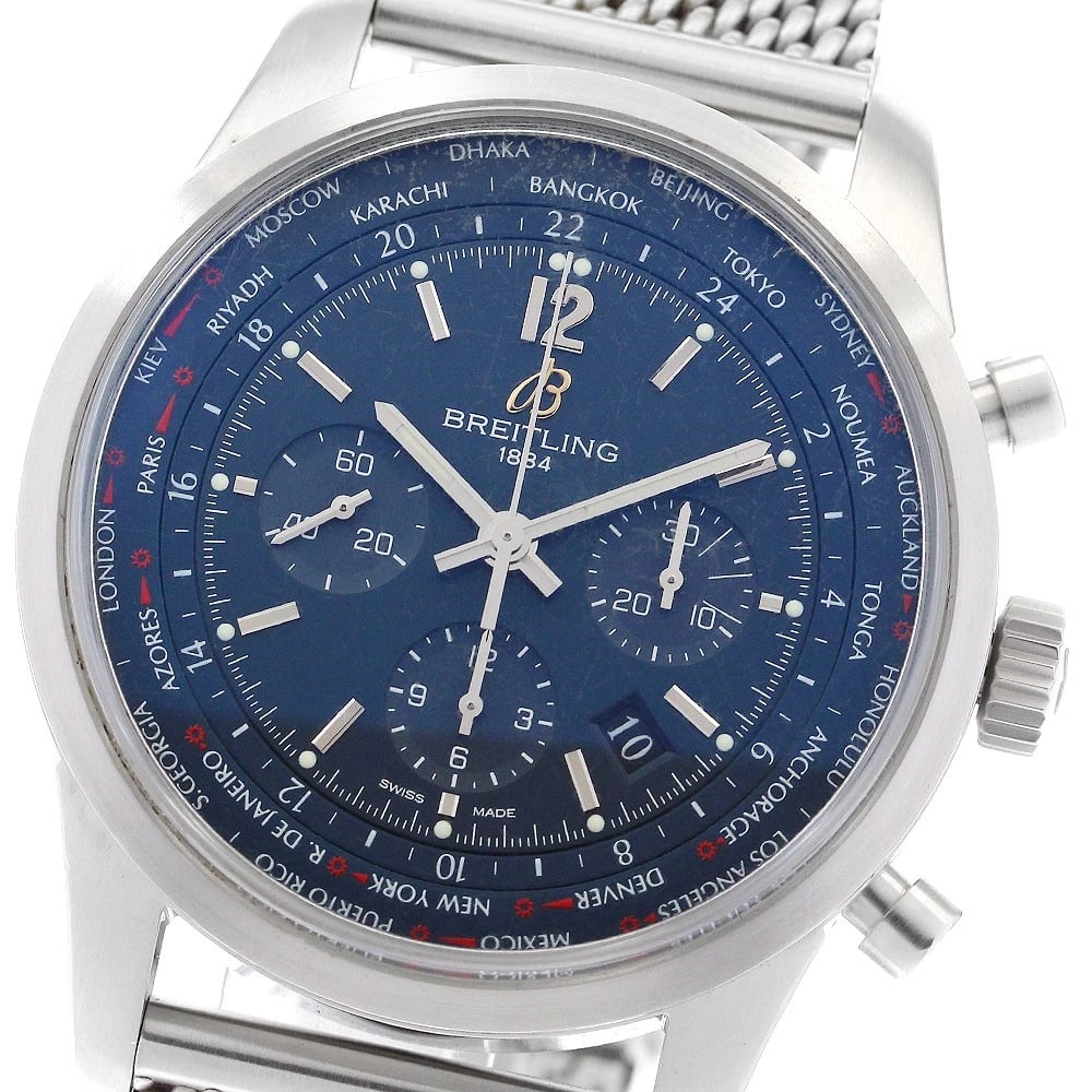 BREITLING TRANSOCEAN CHRONOGRAPH UNI-TIME AUTOMATIC WATCH (1 of 3)
