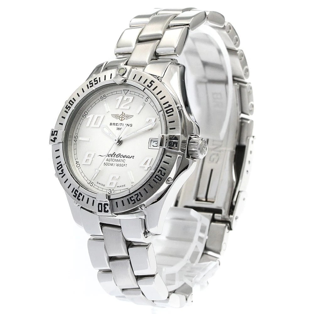BREITLING COLT OCEAN DATE SILVER DIAL AUTOMATIC WATCH - 2