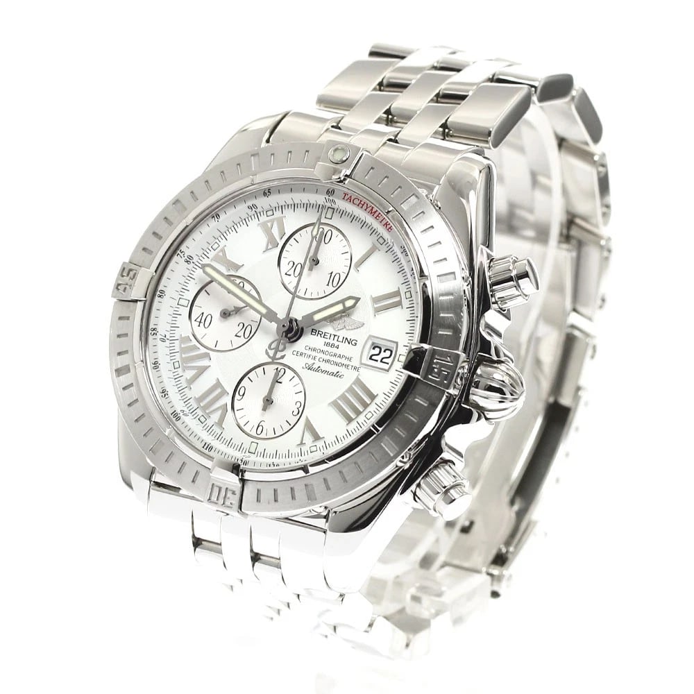 BREITLING CHRONOMAT EVOLUTION DATE WHITE DIAL AUTO WATCH - 2