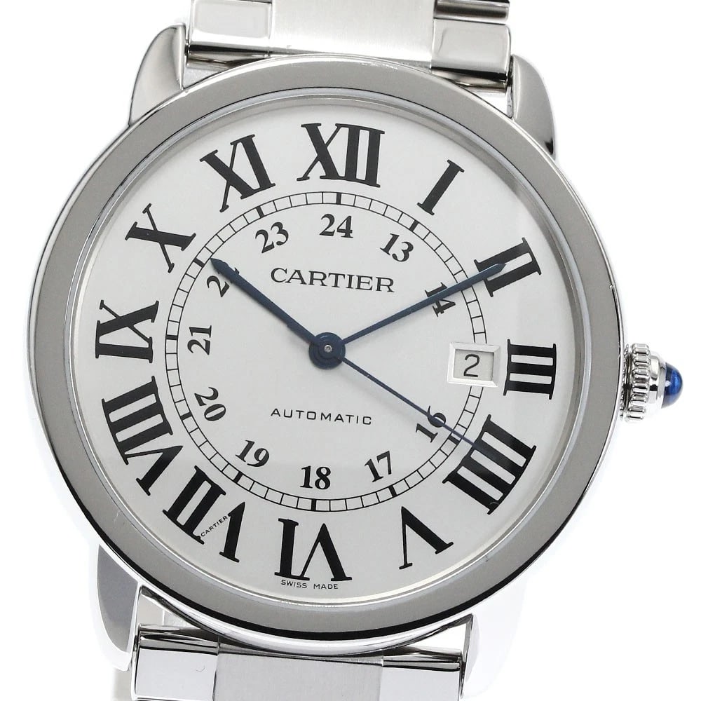 CARTIER RONDE SOLO XL DATE AUTOMATIC WATCH: CARTIER Ronde Solo XL Date Automatic Watch Brand: CARTIER Type: Wristwatch Material: Band Material Stainless Steel, Case Material Stainless Steel Color: Band Color Silver, Case Color Silver, Dial C