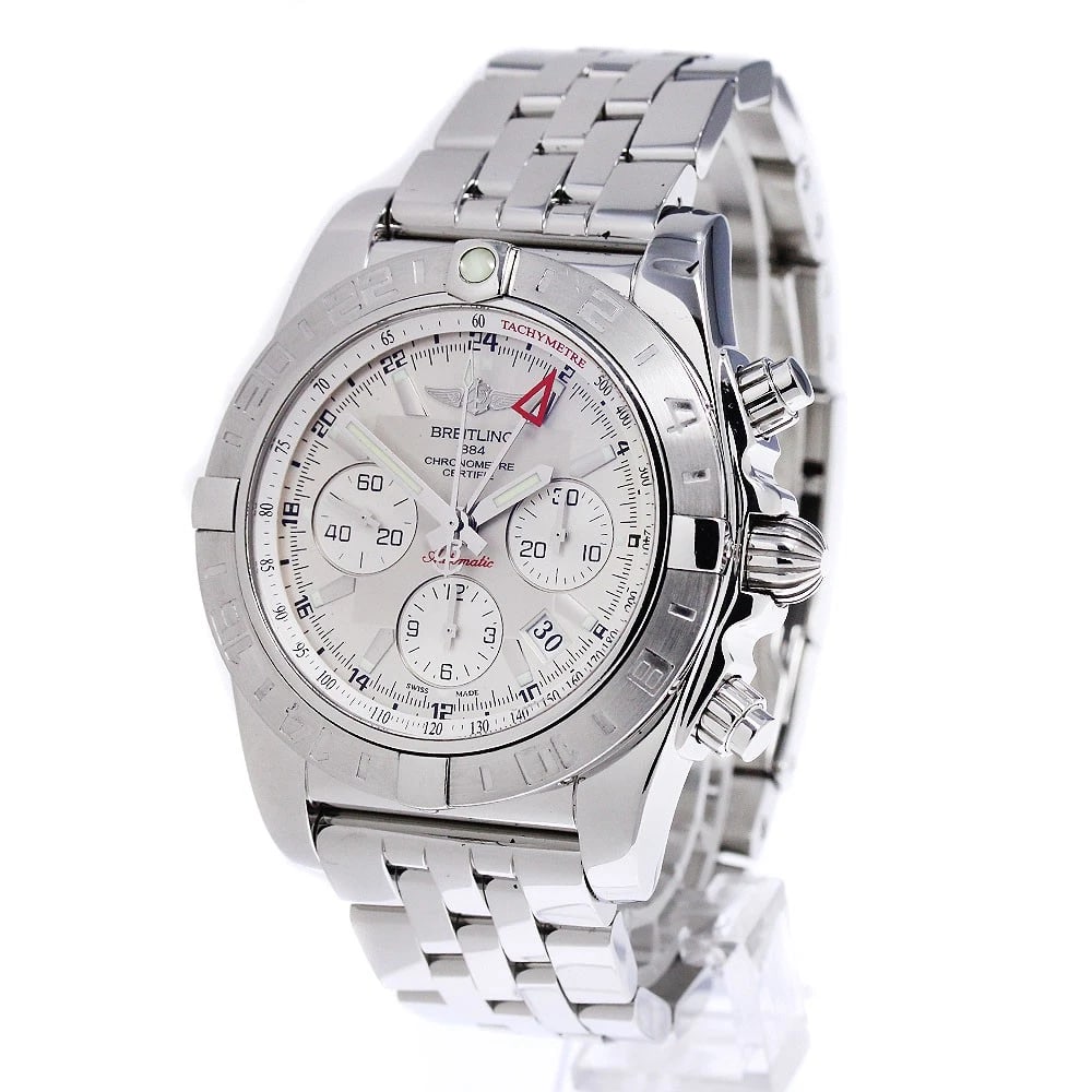 BREITLING CHRONOMAT SILVER DIAL AUTOMATIC WATCH - 2