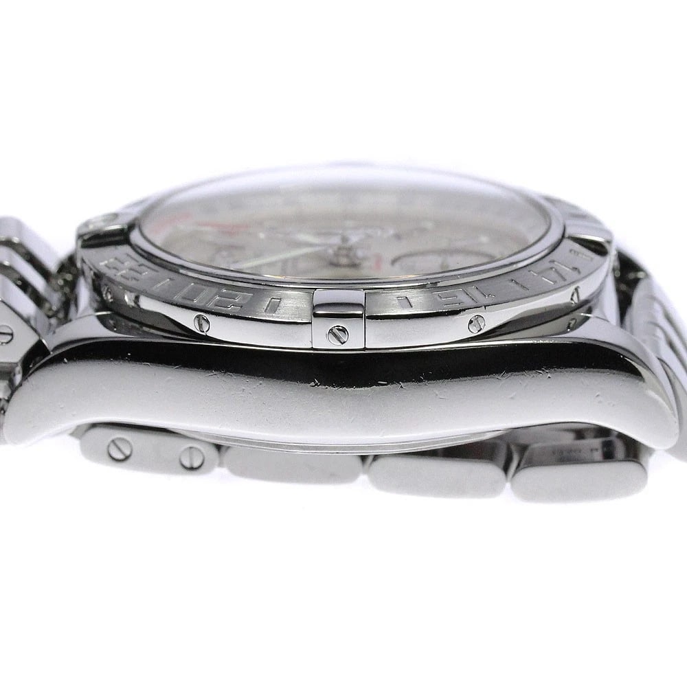 BREITLING CHRONOMAT SILVER DIAL AUTOMATIC WATCH - 4