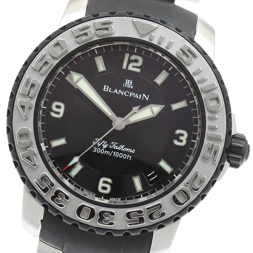 BLANCPAIN FIFTY PHAZOMUS DATE BLACK DIAL AUTO WATCH: Blancpain Fifty Phazomus Date black Dial Auto Watch Brand: Blancpain Type: Wristwatch Material: Band Material Stainless Steel / Rubber, Case Material Stainless Steel / Rubber Color: Band Color