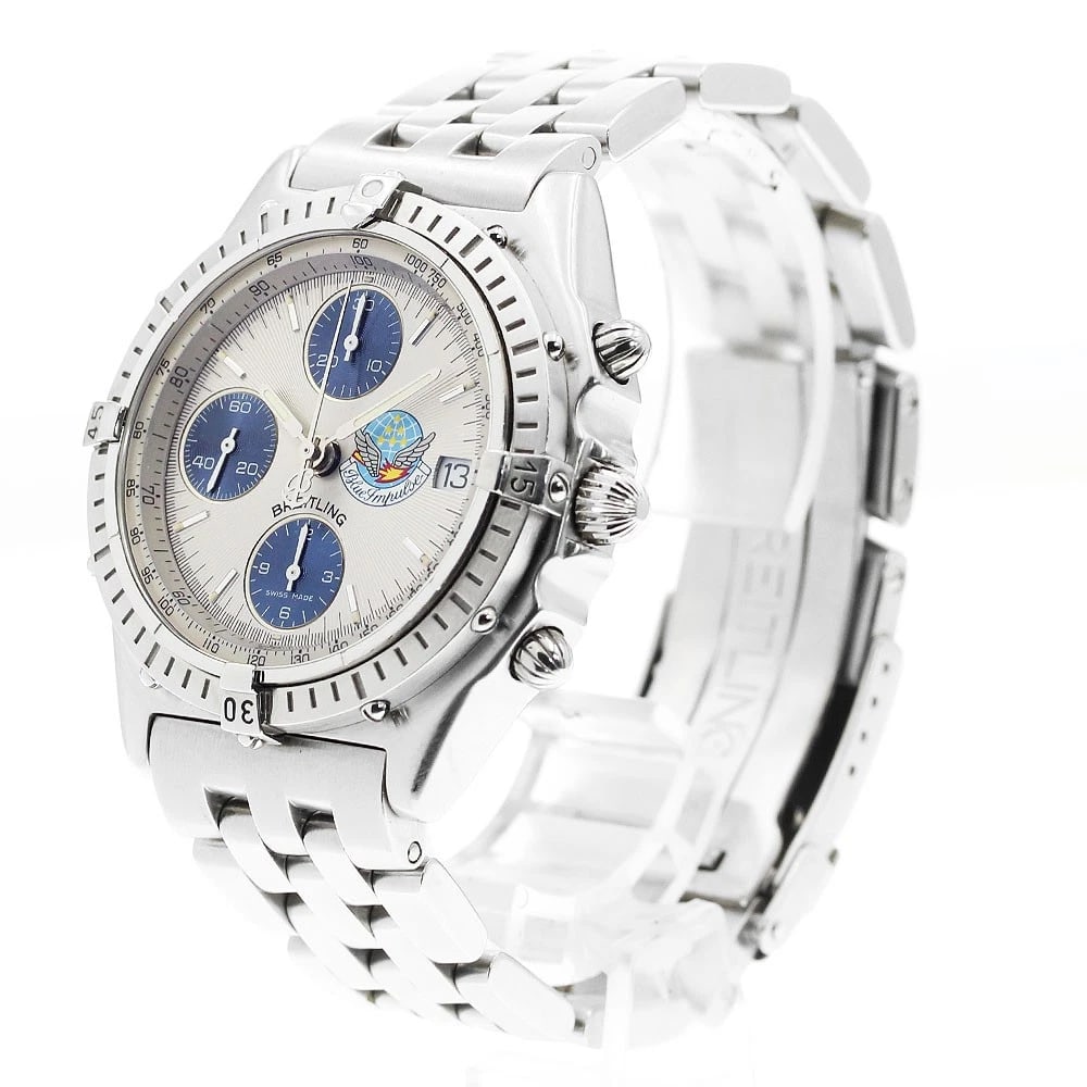 BREITLING CHRONOMAT BLUE IMPULSE DATE AUTOMATIC WATCH - 2