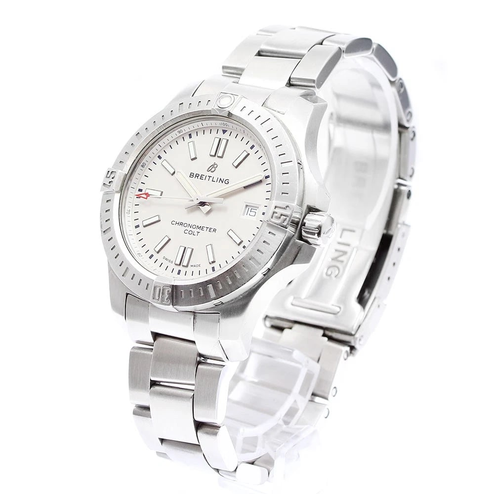 BREITLING COLT DATE CHRONOMETER WHITE DIAL AUTOMATIC - 2