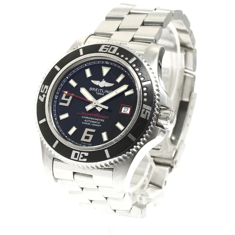 BREITLING SUPER OCEAN DATE BLACK DIAL AUTOMATIC WATCH - 2