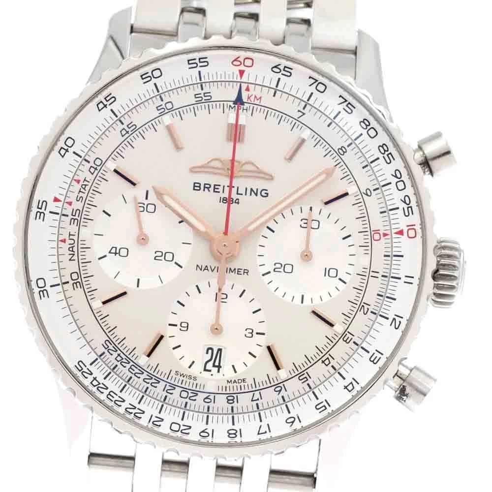 BREITLING NAVITIMER CHRONOGRAPH 41 SILVER DIAL AUTOMATIC (1 of 2)