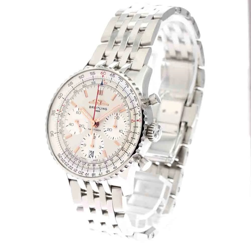 BREITLING NAVITIMER CHRONOGRAPH 41 SILVER DIAL AUTOMATIC - 2