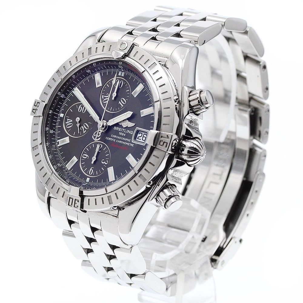 BREITLING CHRONOMAT EVOLUTION BLACK DIAL AUTOMATIC WATCH - 2