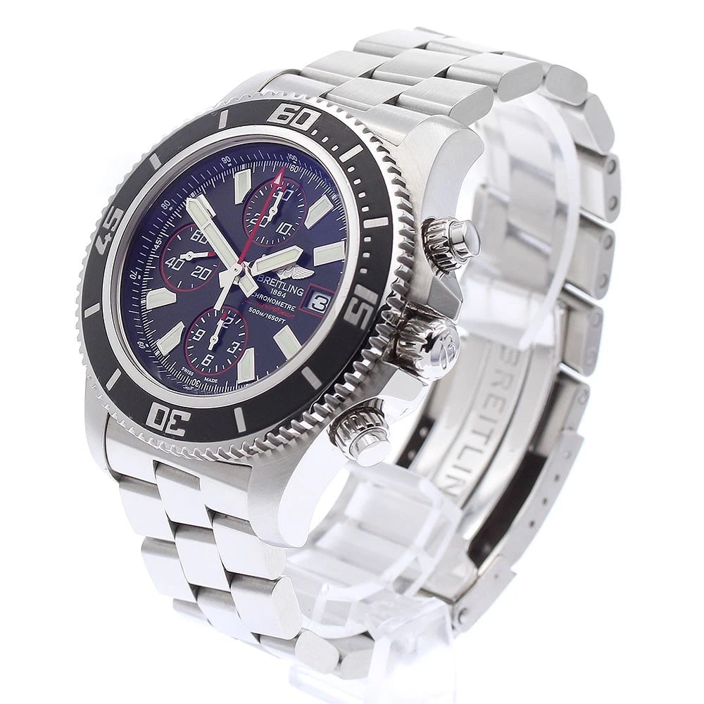 BREITLING CHRONOGRAPH BLACK DIAL AUTOMATIC WATCH - 2