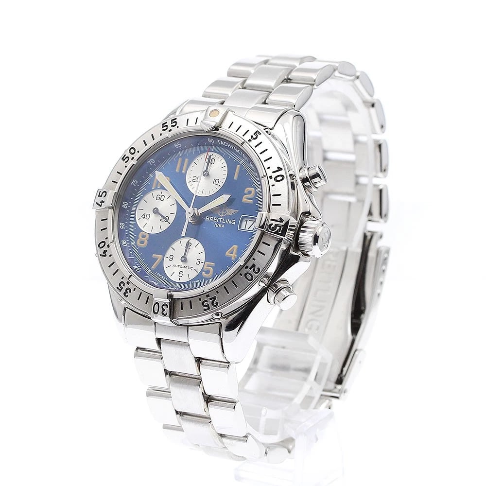 BREITLING COLT CHRONOGRAPH BLUE DIAL AUTOMATIC WATCH - 2