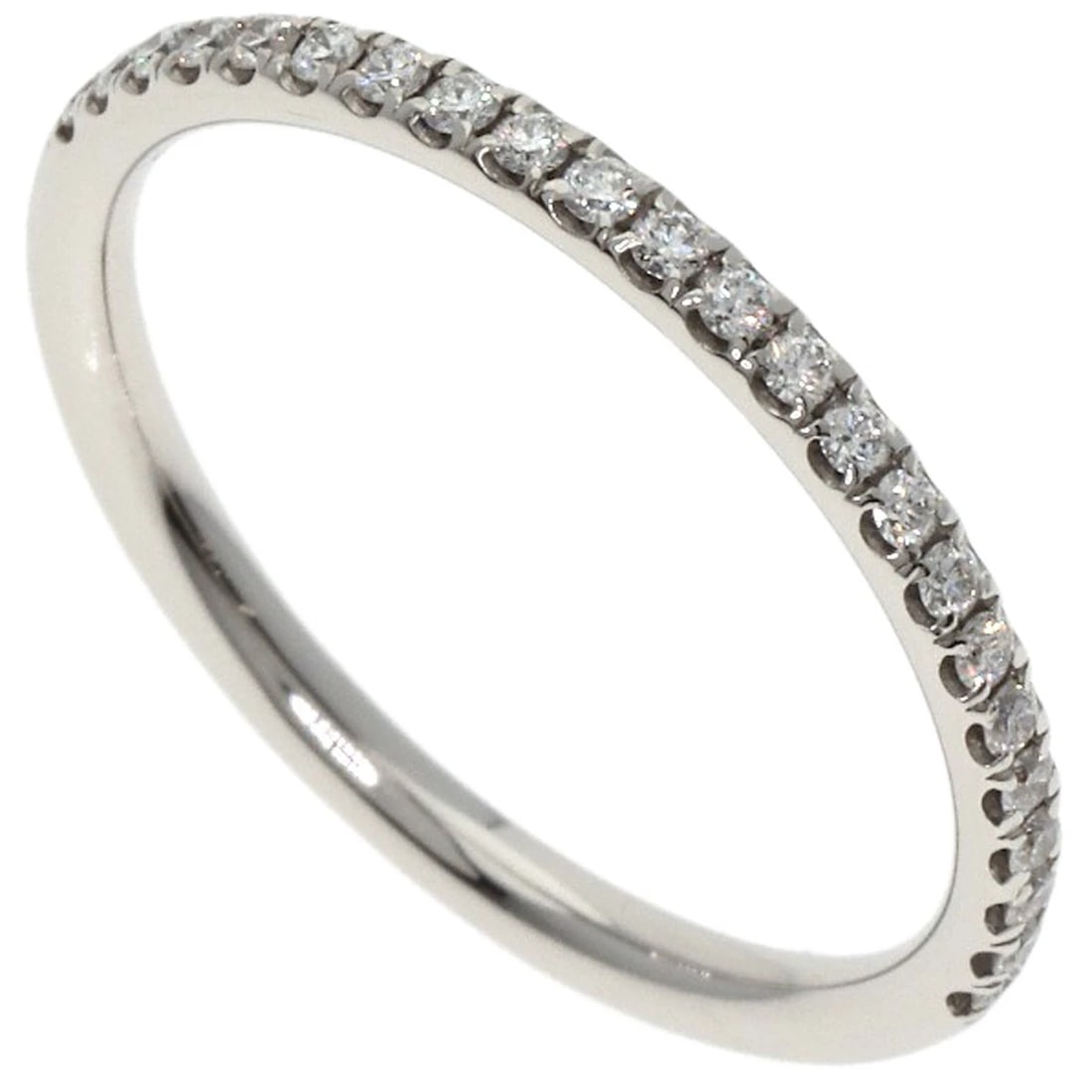 HARRY WINSTON MICROPAVE HALF ETERNITY DIAMOND RING: HARRY WINSTON Micropave Half Eternity Diamond Ring Brand: HARRY WINSTON Type: Ring Material: Platinum PT950 Main Stone/Creation Natural Color: Platinum Size: 4.5(US) Accessories: None Acce