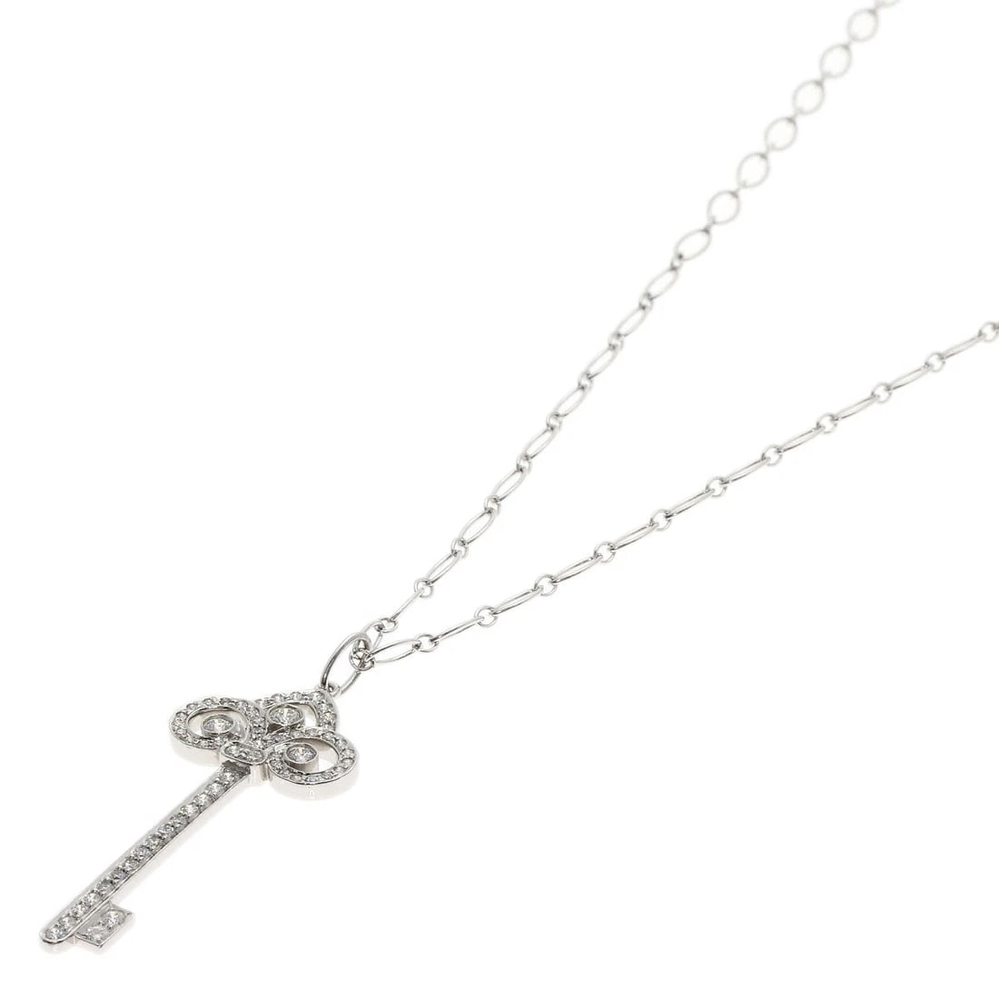 TIFFANY&CO. FLEUR DE RISKY DIAMOND NECKLACE PLATINUM: TIFFANY&Co. Fleur de Risky Diamond Necklace Platinum Brand: TIFFANY&Co. Type: Necklace Material: Platinum PT950 Main Stone/Creation Natural Color: Platinum Size: Chain Length:18.1inch/46cm Chain W