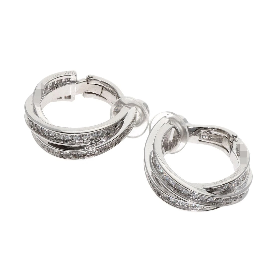 CARTIER THREE BANGLES DIAMOND EARRING - 2