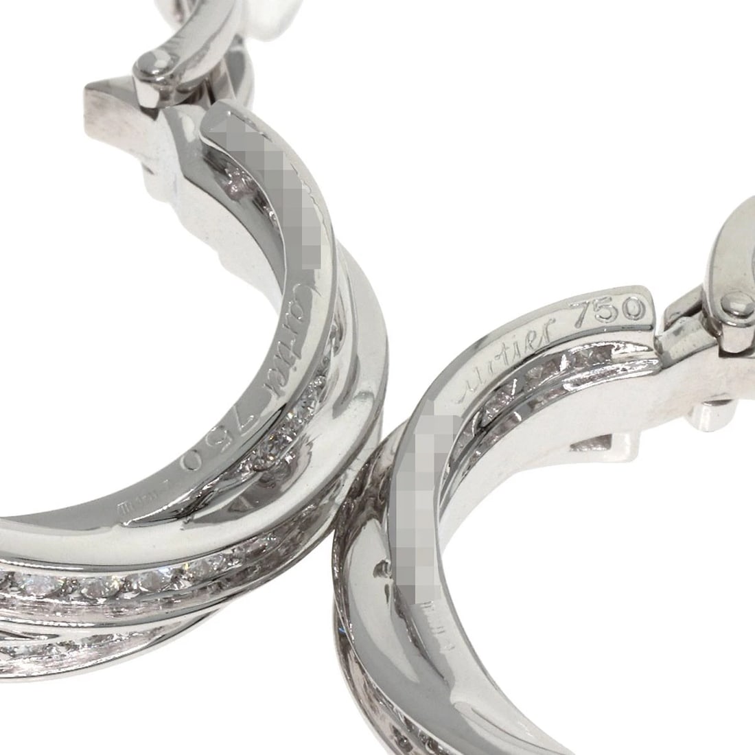 CARTIER THREE BANGLES DIAMOND EARRING - 4