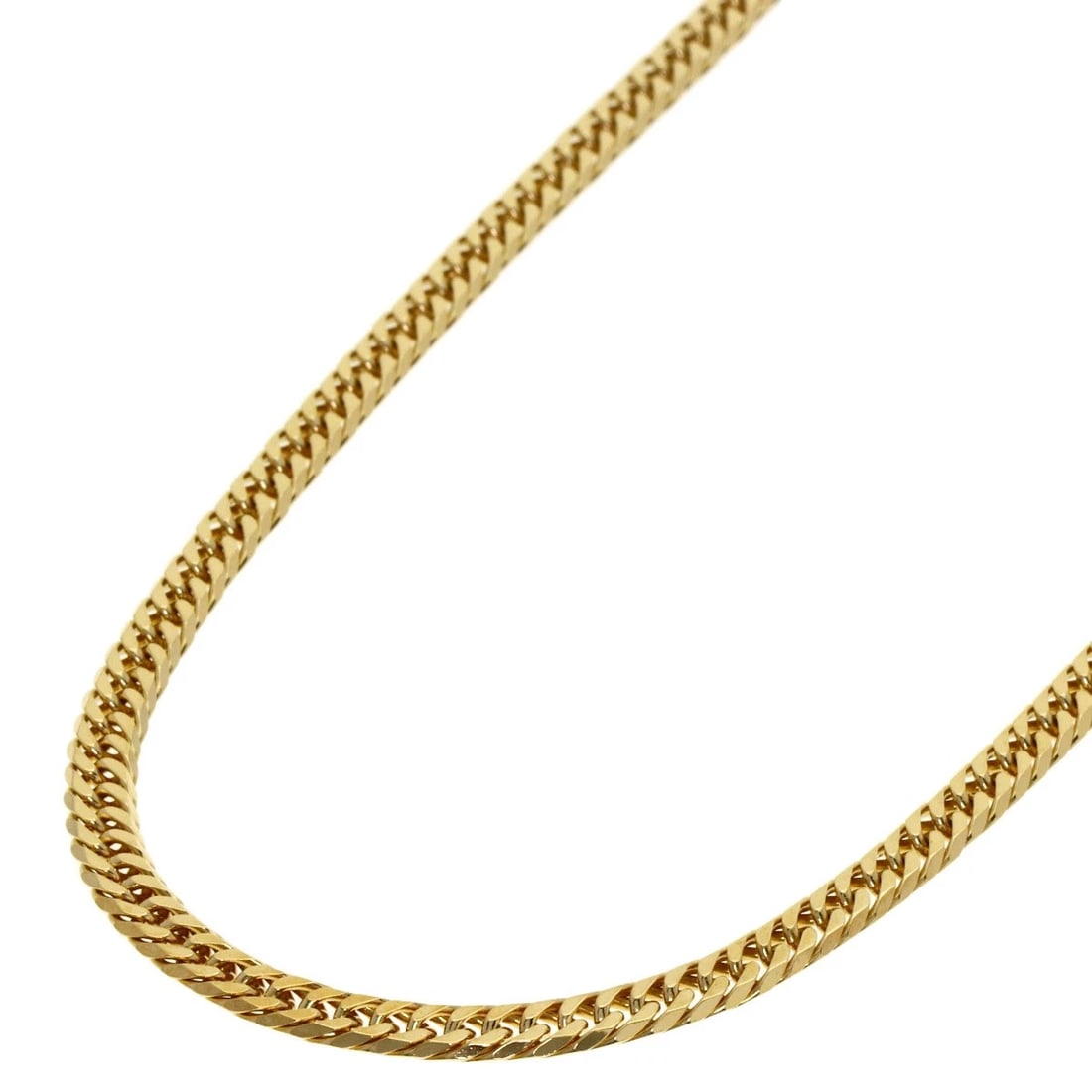 CURB CHAIN KIHEI 6-SIDED DOUBLE NECKLACE K18: Curb chain Kihei 6-sided double Necklace K18 Brand: SELECT JEWELRY Type: Necklace Material: K18 Yellow Gold, Color: Yellow Gold Size: Chain Length:19.7inch/50cm Chain Width:1.5inch/3.8mm 