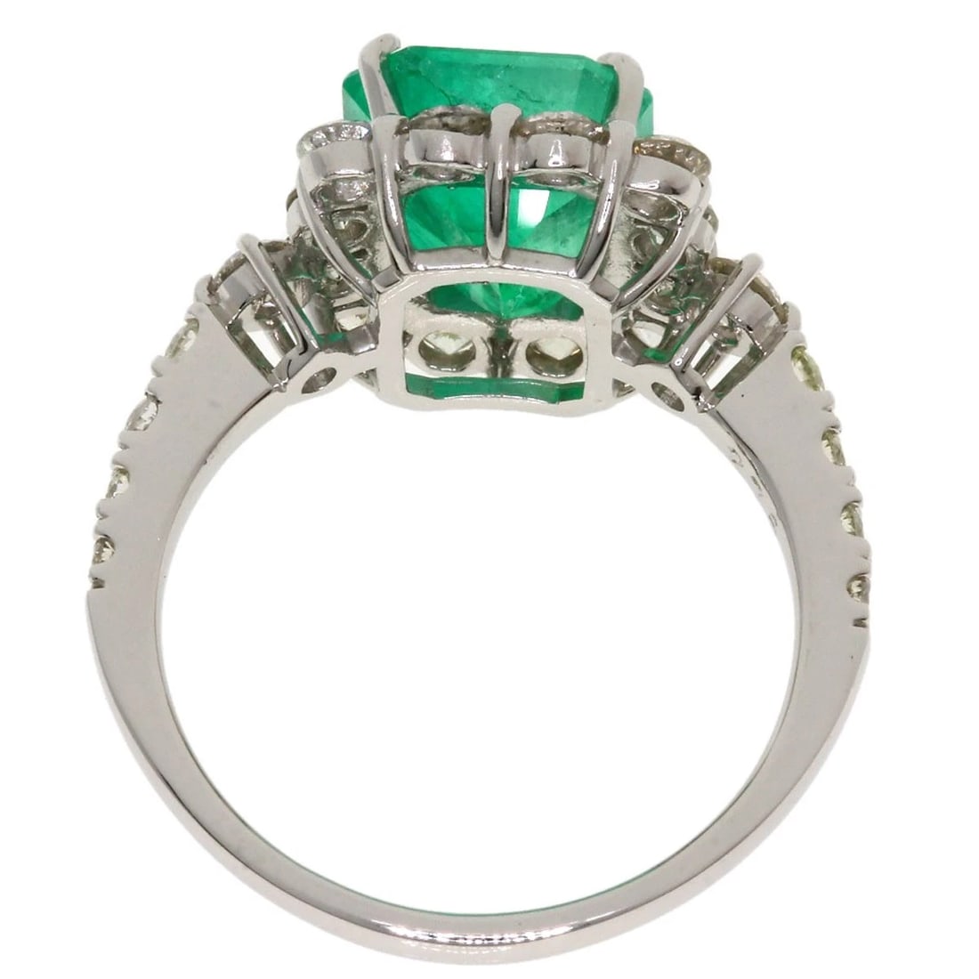 EMERALD DIAMOND RING PLATINUM - 4