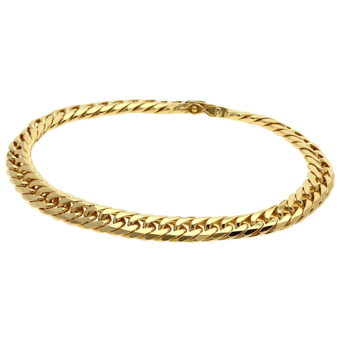 CURB CHAIN KIHEI 6-SIDED DOUBLE BRACELET: Curb chain Kihei 6-sided double Bracelet Brand: SELECT JEWELRY Type: Bracelet Material: K18 Yellow Gold, Color: Yellow Gold Size: Chain Width:2.8inch/7.0mm Inner Circumference:7.5inch/19cm Access