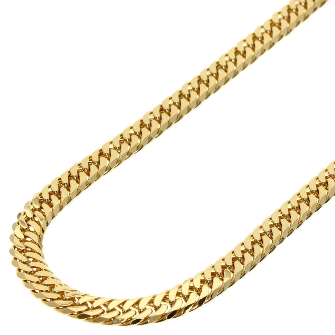 CURB CHAIN KIHEI 6-SIDED DOUBLE NECKLACE K18: Curb chain Kihei 6-sided double Necklace K18 Brand: SELECT JEWELRY Type: Necklace Material: K18 Yellow Gold, Color: Yellow Gold Size: Chain Length:19.7inch/50cm Chain Width:2.4inch/6.2mm Accessor