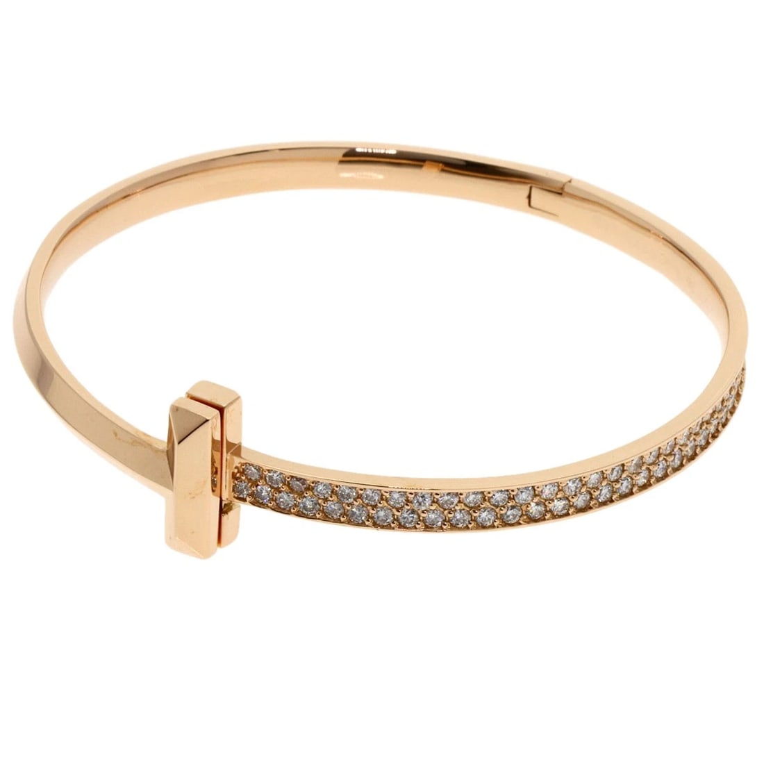 DESIGN DIAMOND BANGLE BRACELET 18K: Design Diamond Bangle Bracelet 18K Brand: SELECT JEWELRY Type: Bracelet Material: 18K Main Stone/Creation Natural Color: Gold Size: Inner Circumference:6.9inch/17.5cm Band Width:0.2inch/4.5mm Acc