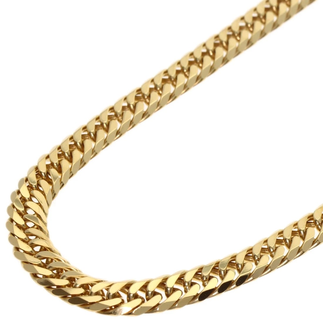 CURB CHAIN KIHEI W6 SIDE NECKLACE K18: Curb chain Kihei W6 side Necklace K18 Brand: SELECT JEWELRY Type: Necklace Material: K18 Yellow Gold, Color: Yellow Gold Size: Chain Length:18.1inch/46cm Chain Width:1.9inch/4.7mm Accessories: No
