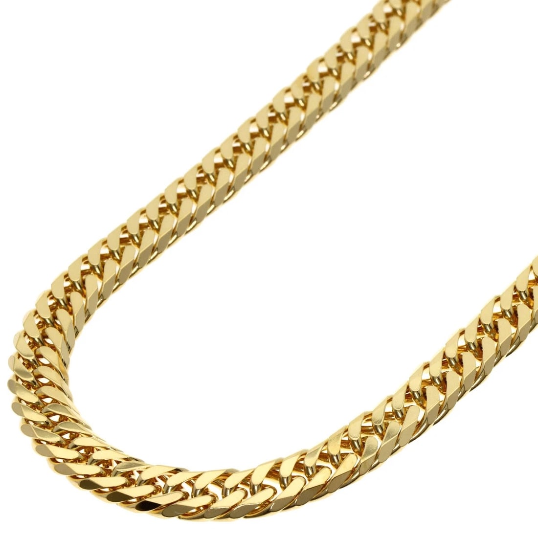 CURB CHAIN KIHEI 6-SIDED DOUBLE NECKLACE: Curb chain Kihei 6-sided double Necklace Brand: SELECT JEWELRY Type: Necklace Material: K18 Yellow Gold, Color: Yellow Gold Size: Chain Length:17.7inch/45cm Chain Width:2.4inch/6.1mm Accessories: