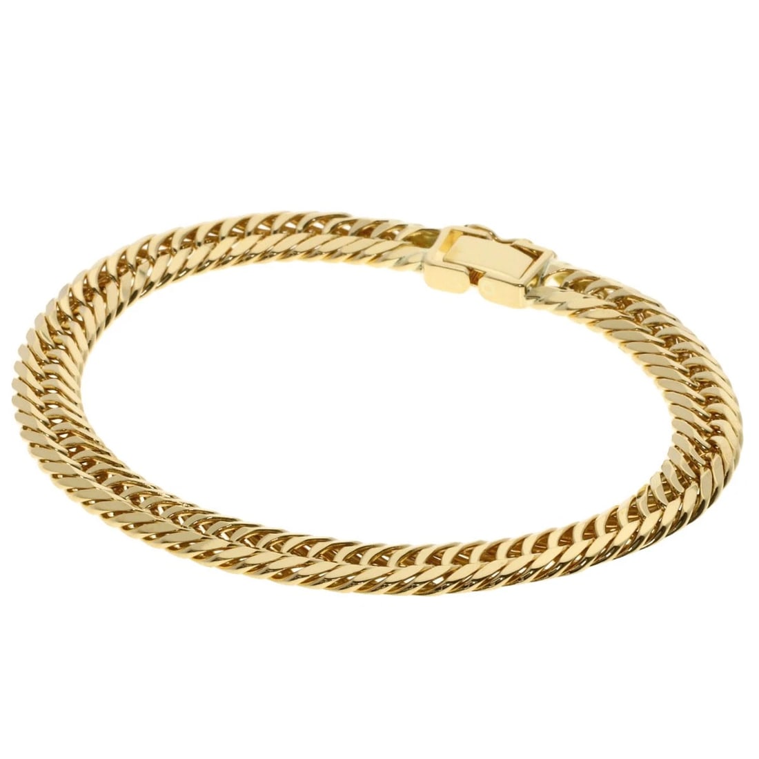 CURB CHAIN KIHEI TRIPLE 8-SIDED BRACELET K18: Curb chain Kihei triple 8-sided Bracelet K18 Brand: SELECT JEWELRY Type: Bracelet Material: K18 Yellow Gold, Color: Yellow Gold Size: Inner Circumference:7.5inch/19cm Band Width:0.3inch/7.5mm Acc