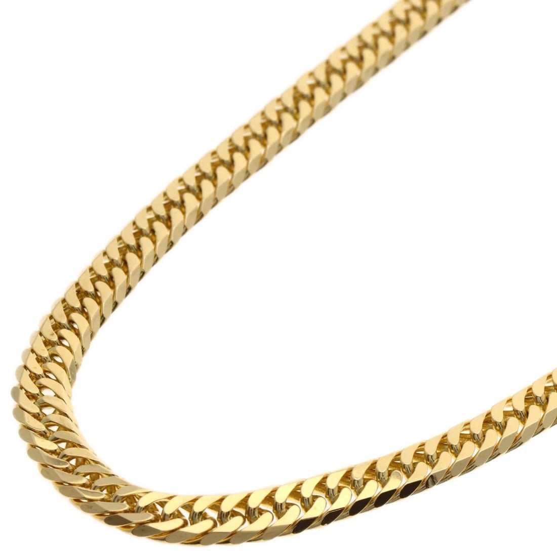 CURB CHAIN KIHEI 6-SIDED W NECKLACE K18: Curb chain Kihei 6-sided W Necklace K18 Brand: SELECT JEWELRY Type: Necklace Material: K18 Yellow Gold, Color: Yellow Gold Size: Chain Length:19.7inch/50cm Chain Width:1.8inch/4.6mm Accessories: