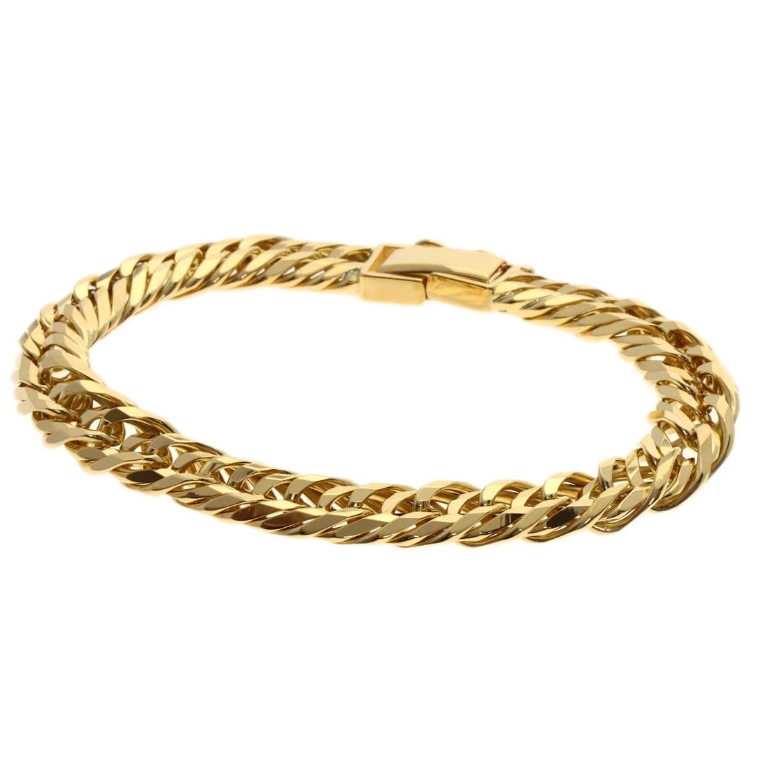 CURB CHAIN KIHEI 12-SIDED TRIPLE BRACELET K18: Curb Chain Kihei 12-sided Triple Bracelet K18 Brand: SELECT JEWELRY Type: Bracelet Material: K18 Yellow Gold, Color: Yellow Gold Size: Inner Circumference:6.7inch/17cm Band Width:0.3inch/8mm Acce