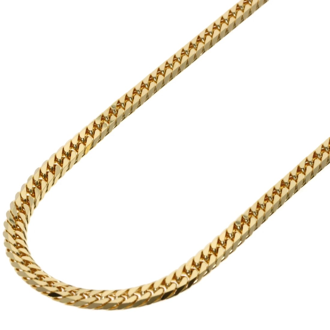 CURB CHAIN KIHEI W6 SIDE NECKLACE K18: Curb chain Kihei W6 side Necklace K18 Brand: SELECT JEWELRY Type: Necklace Material: K18 Yellow Gold, Color: Yellow Gold Size: Chain Length:19.7inch/50cm Chain Width:1.6inch/4mm Accessories: None