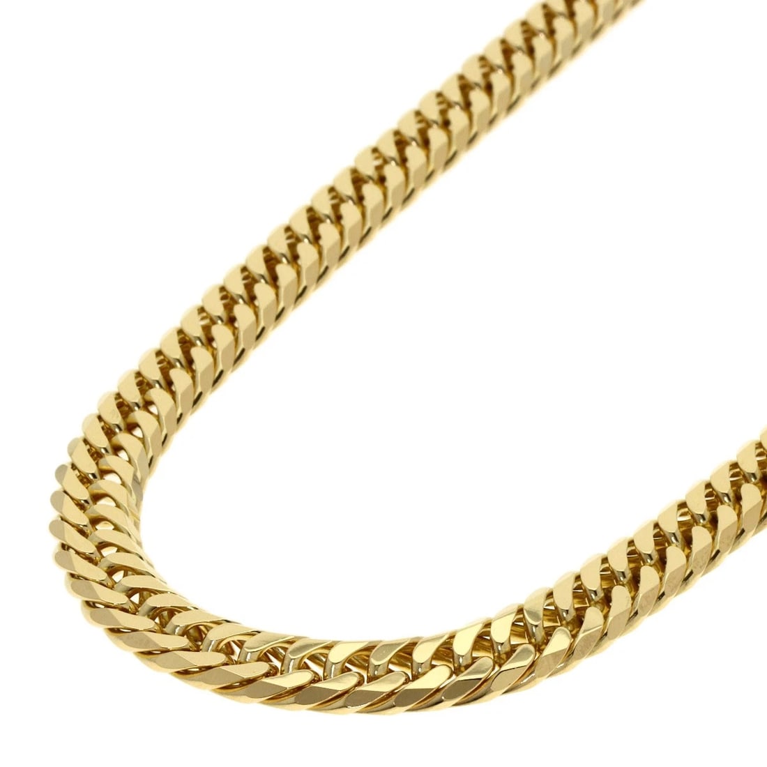 CURB CHAIN KIHEI 6-SIDED DOUBLE NECKLACE K18: Curb chain Kihei 6-sided double Necklace K18 Brand: SELECT JEWELRY Type: Necklace Material: K18 Yellow Gold, Color: Yellow Gold Size: Chain Length:21.7inch/55cm Chain Width:3.1inch/8.0mm Accessor
