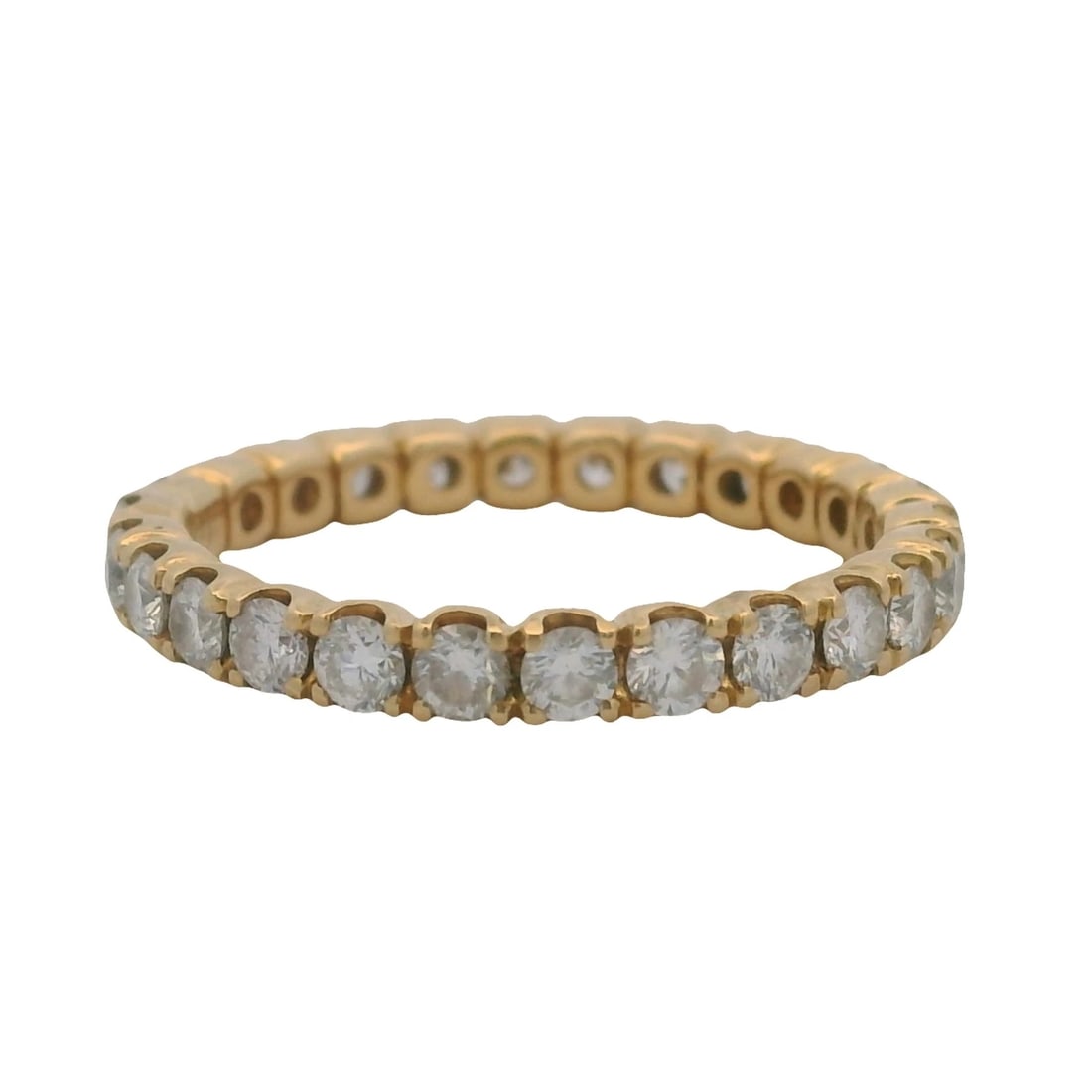 SOLID ROUND DIAMOND ETERNITY BAND RING - 2