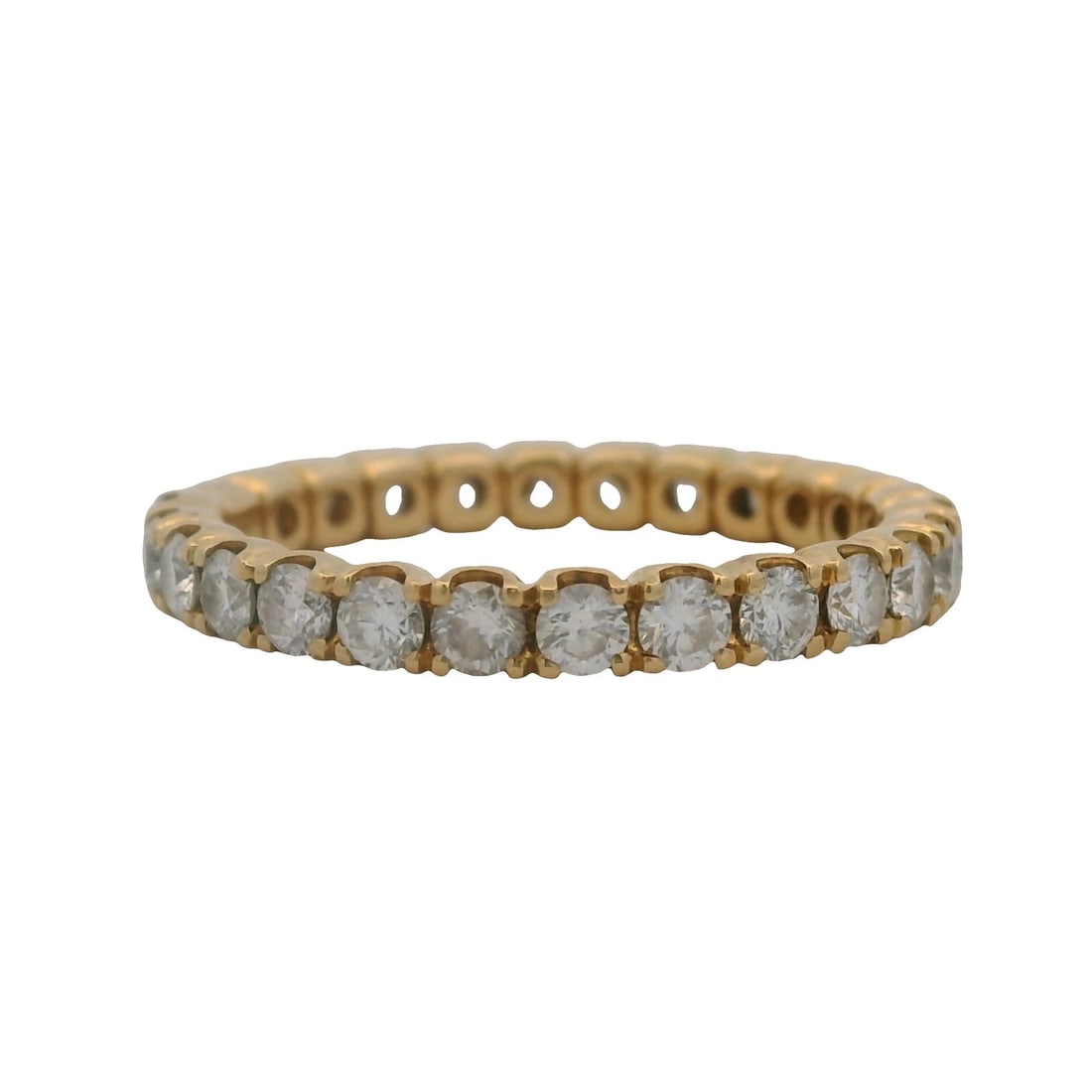 SOLID ROUND DIAMOND ETERNITY BAND RING - 3