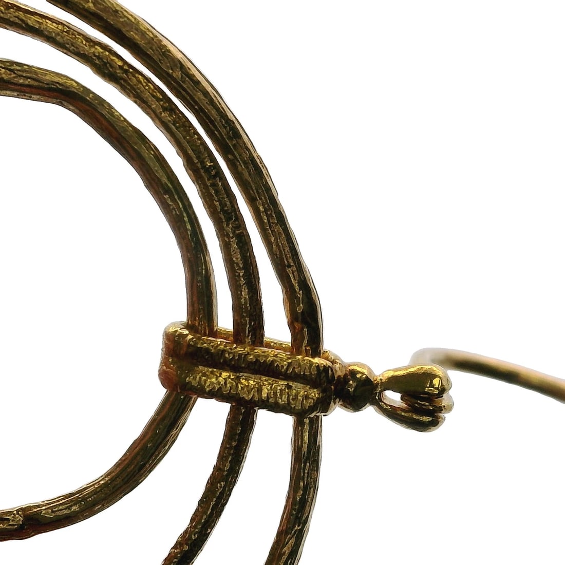 D2D SOLID CIRCLE DIAMOND HOOK DANGLE/DROP EARRINGS - 5