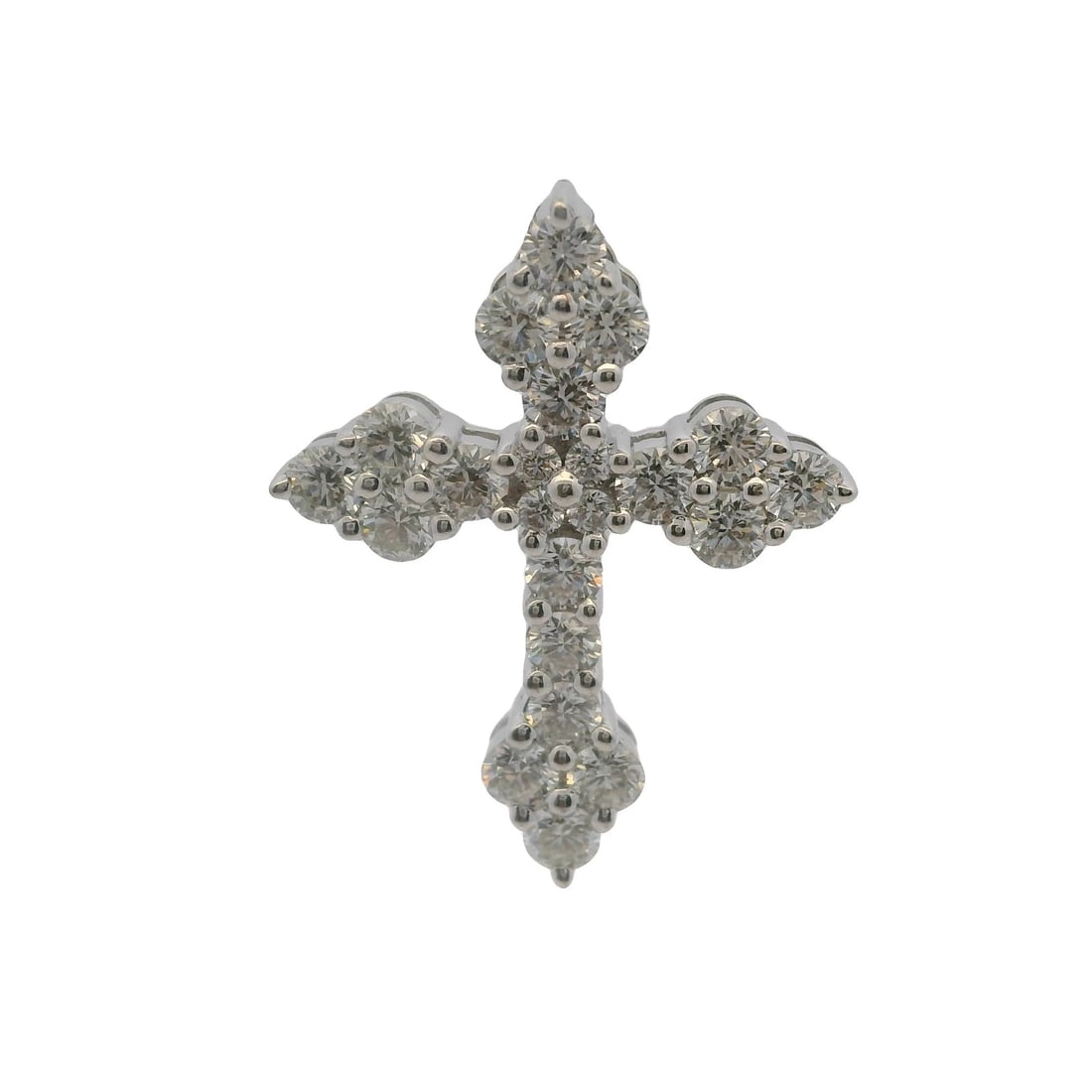 HEARTS ON FIRE SOLID DIAMOND CROSS PENDANT - 3