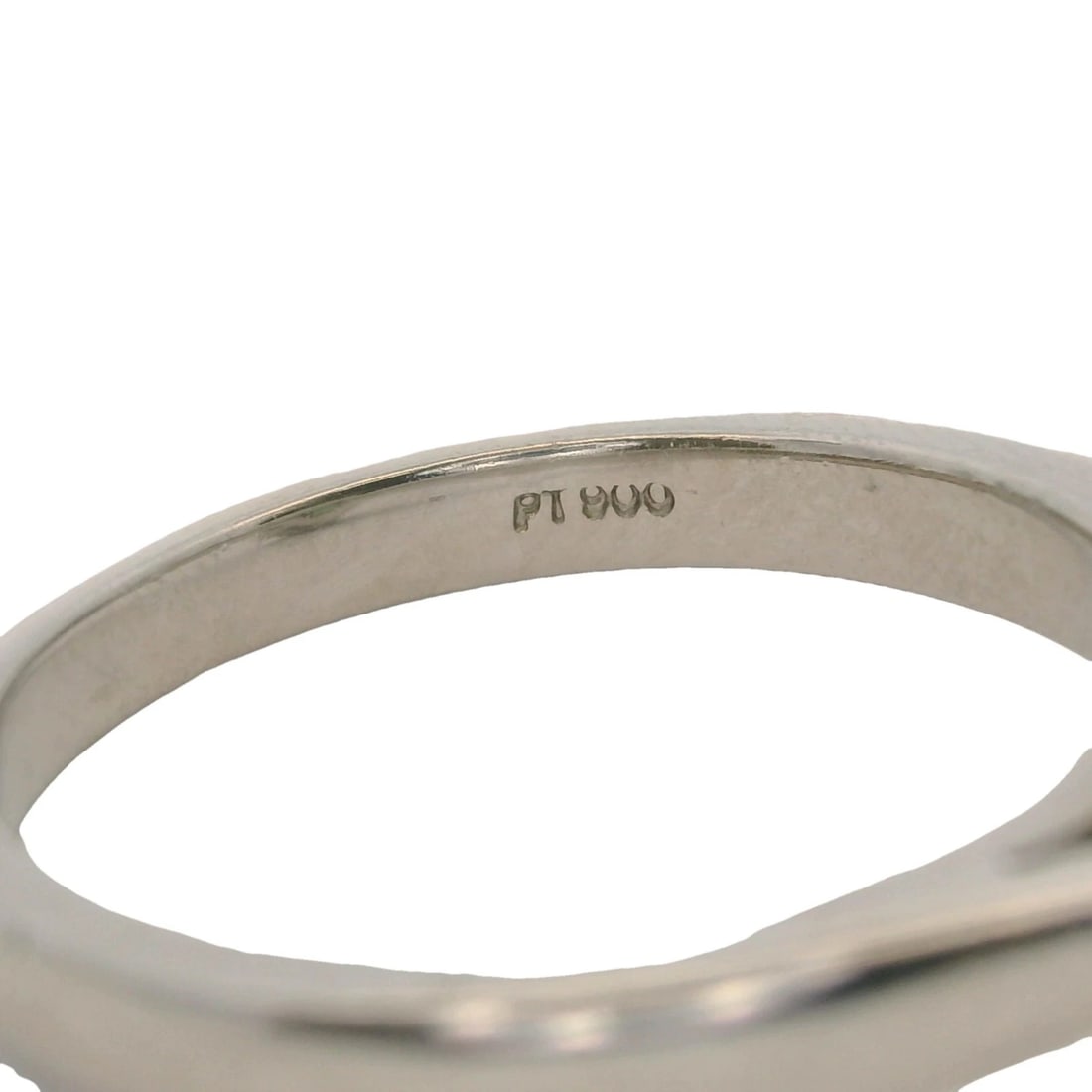 SOLID 900 PLATINUM PERIDOT SOLITAIRE RING - 5