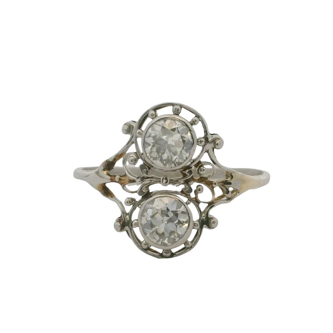 ANTIQUE PLATINUM EUROPEAN DIAMOND RING (1 of 7)