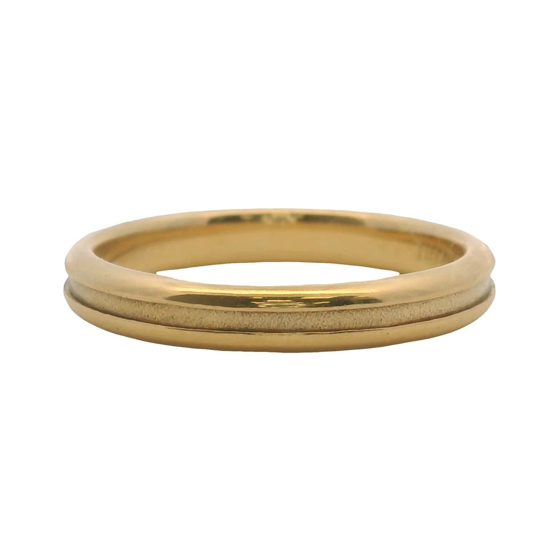 TIFFANY & CO 18KT YELLOW GOLD THIN SINGLE GROOVED ATLAS RING: Tiffany & Co 18kt Yellow Gold Thin Single Grooved Atlas Ring Brand: Tiffany & Co Type: Ring Material: 18k Yellow Gold, Color: Yellow Size: 9.25 US Accessories: None Accessories Notice: When