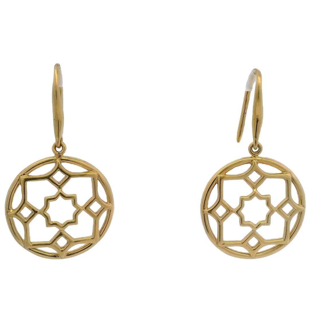 TIFFANY & CO PALOMA PICASSO 18KT YELLOW GOLD DROP EARRINGS: Tiffany & CO Paloma Picasso 18kt Yellow Gold Drop Earrings Brand: Tiffany & Co Type: Earrings Material: 18K Yellow Gold, Color: Yellow Size: Length x Width - 1.40" x 0.80" Accessories: None