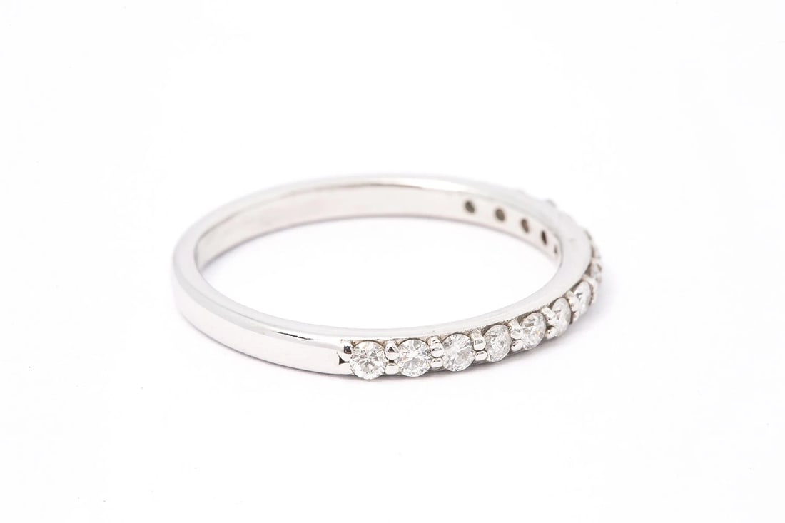 STACKABLE DIAMOND WEDDING BAND RING - 2