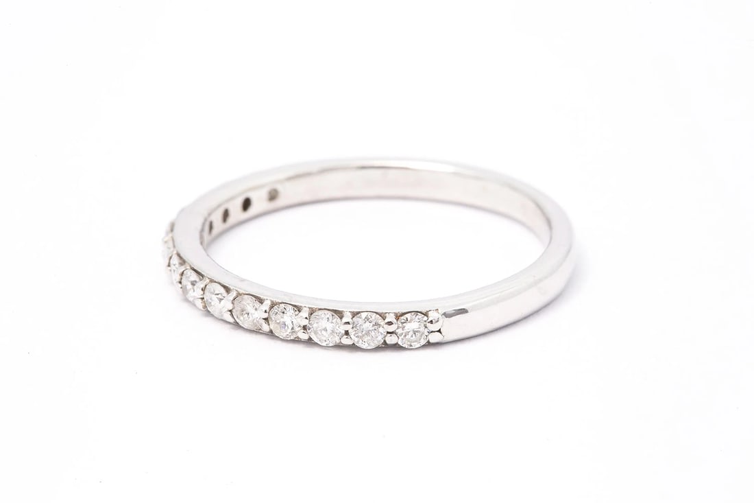 STACKABLE DIAMOND WEDDING BAND RING - 3