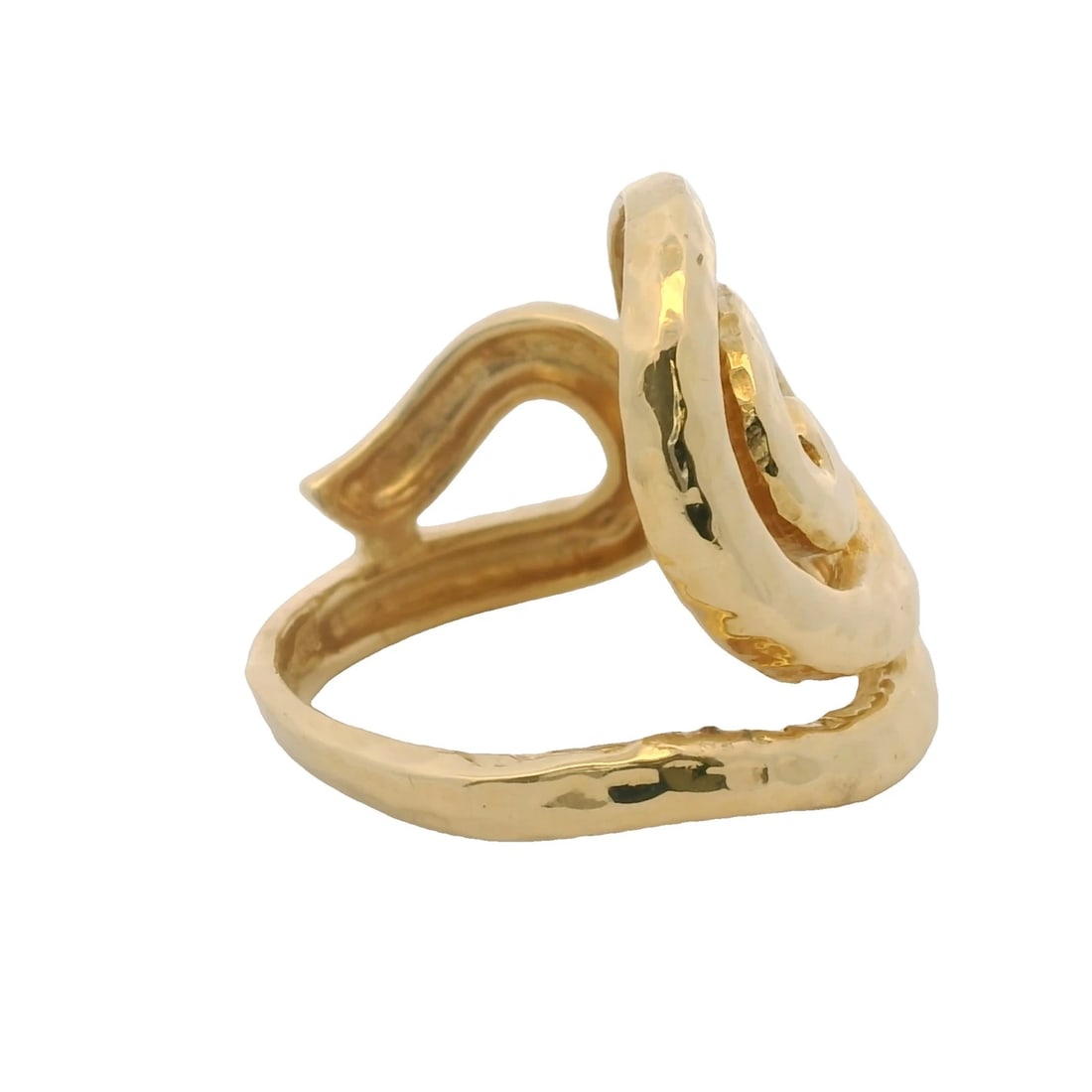 ITALIAN SOLID 18KT YELLOW GOLD RING - 4
